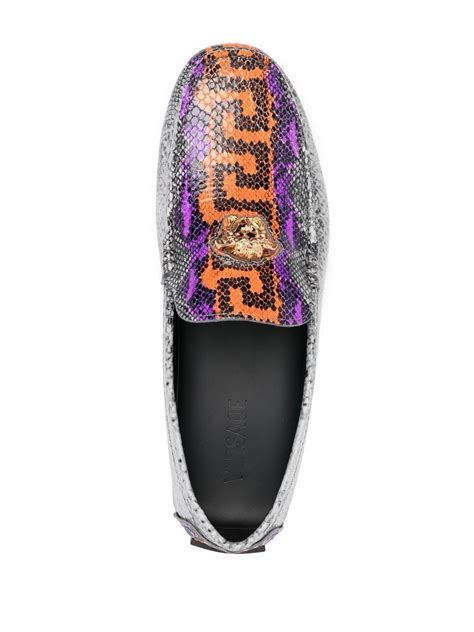 versace snakeskin shoes|versace leather loafers.